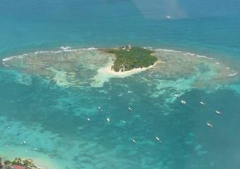 Vue aérienne de l’Ilet Gosier, Guadeloupe