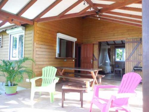 The terrace of your bungalow in Guadeloupe