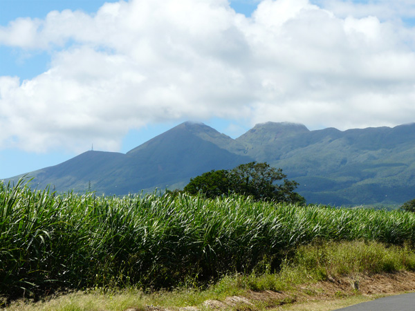 Vue sur la Citerne, l'Echelle et la Soufrière près de nos locations.